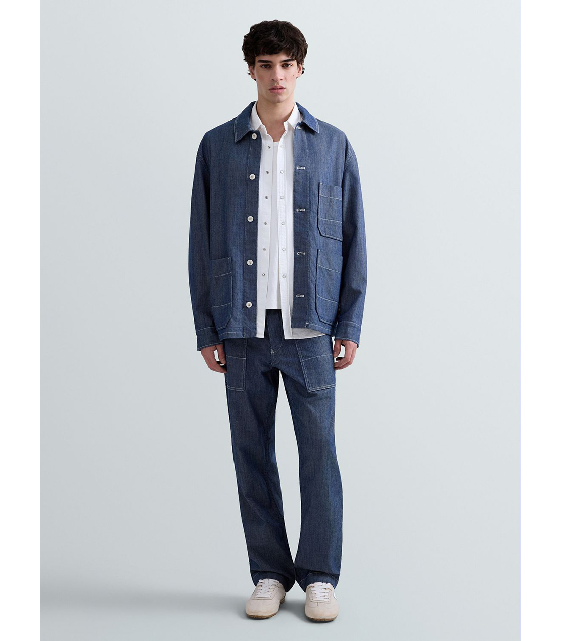 ライトデニムカバーオール（セットアップ） 詳細画像 ダークブルー 2